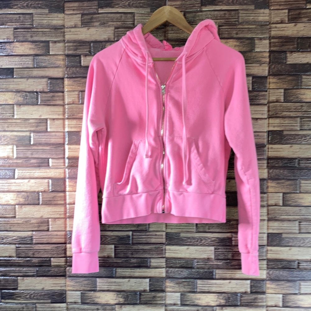 Womens Small Wesley Hot Coral Zip Up Hoodie
